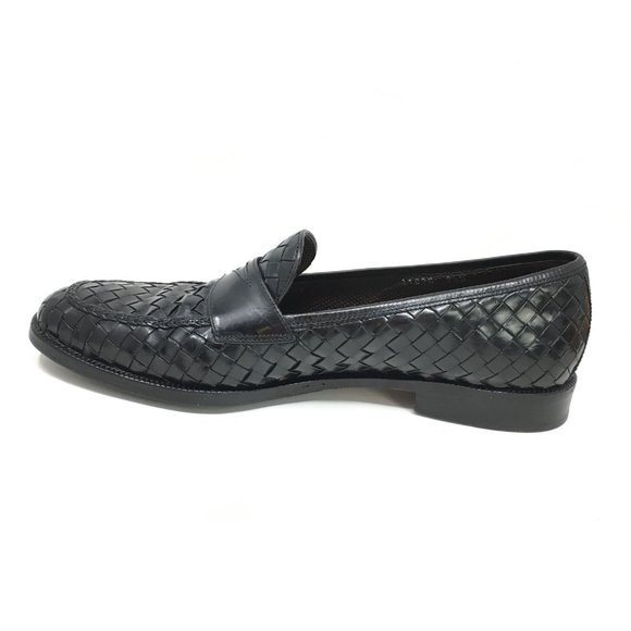 Bragano Cole Haan Loafers Shoes Sz 9.5 Black Woven main image 4